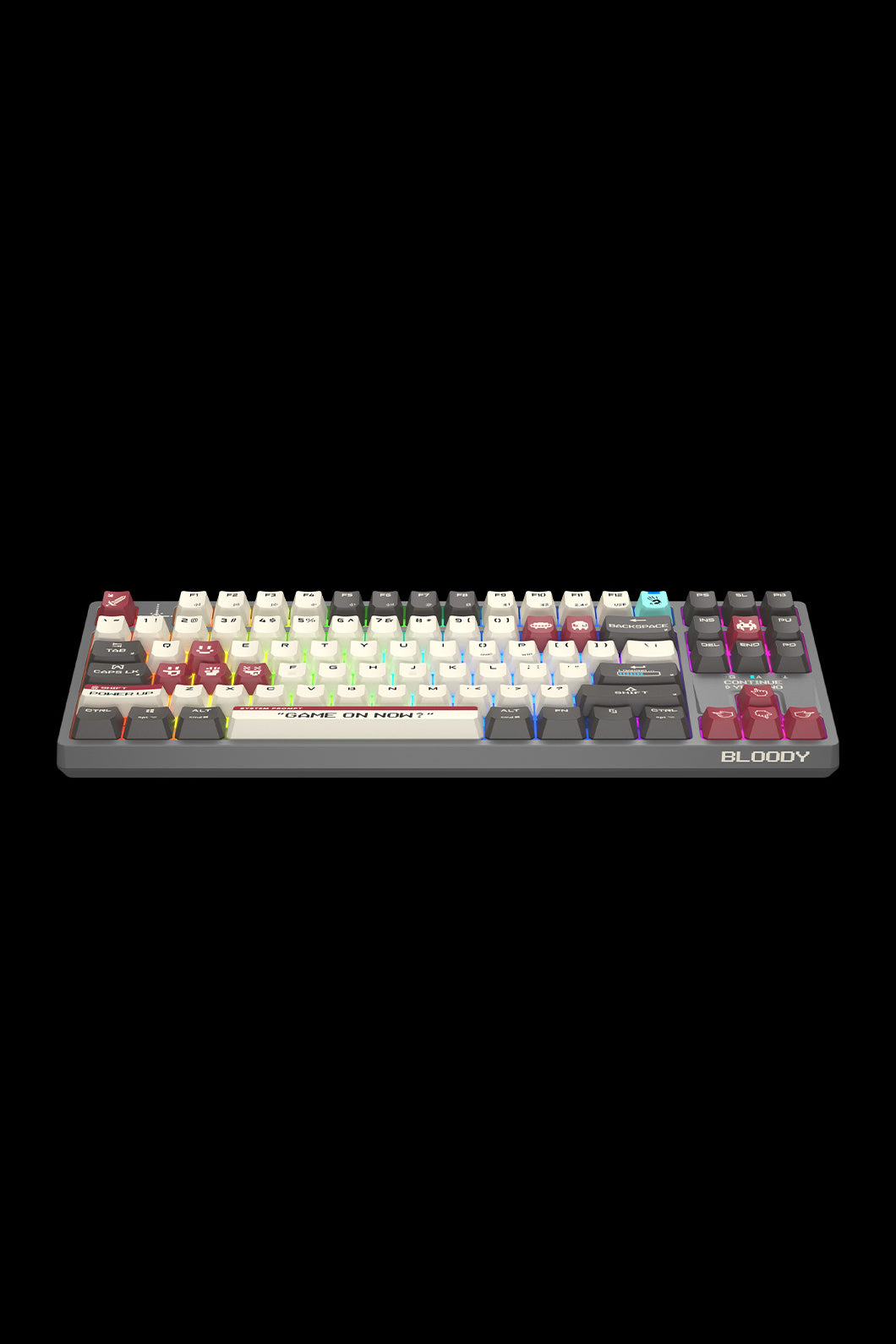 BLOODY - WS87 Dual Core Mechanical KB - pixels-red