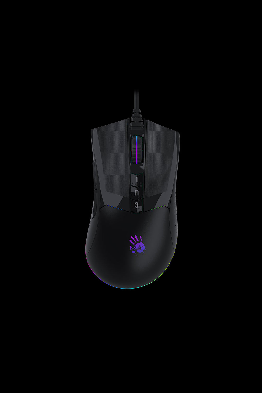 BLOODY - W90 Max RGB 10,000CPI Mouse - stone-black