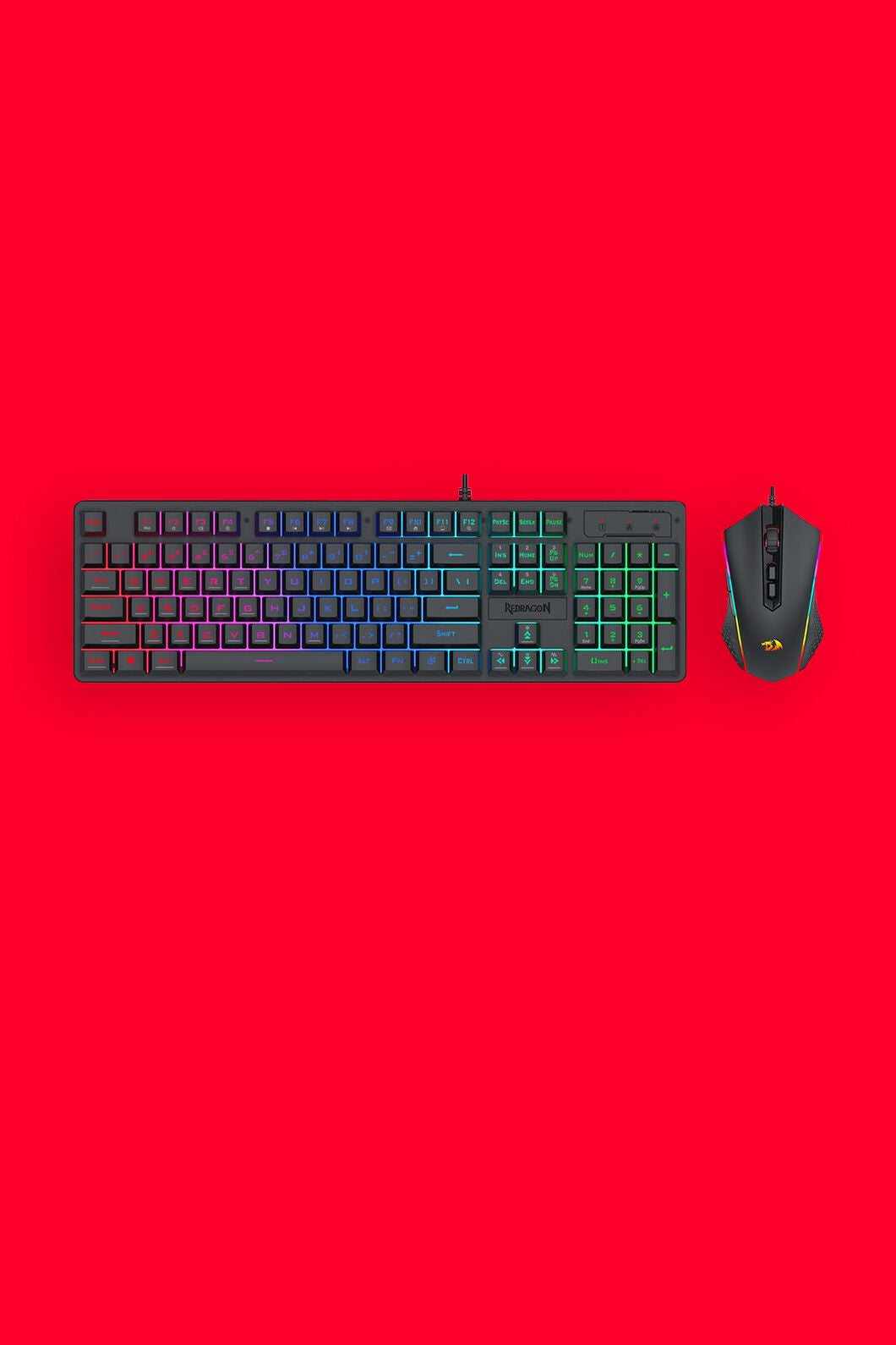REDRAGON - S107-RGB-BA Membrane KB Combo - black