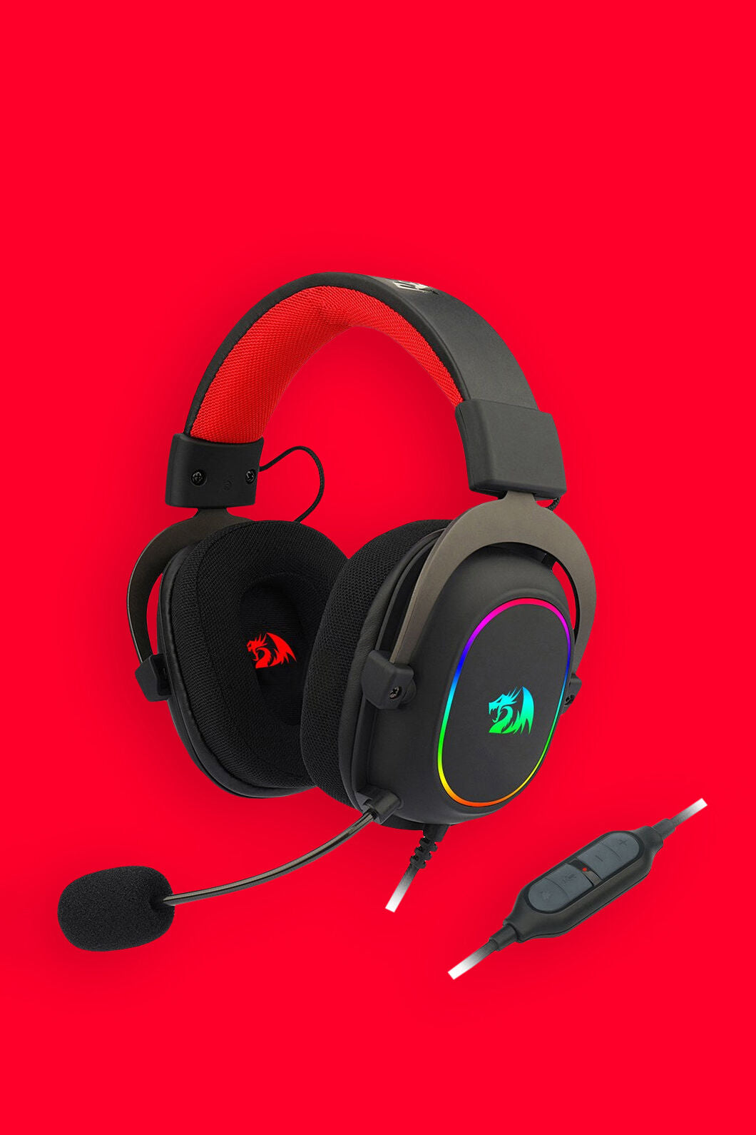 REDRAGON - H510-RGB Zeus fix mic Headset - black