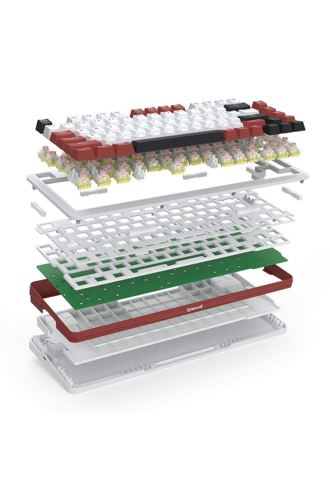 REDRAGON - K721WRB-RGB-M StormhunterRT KB - red