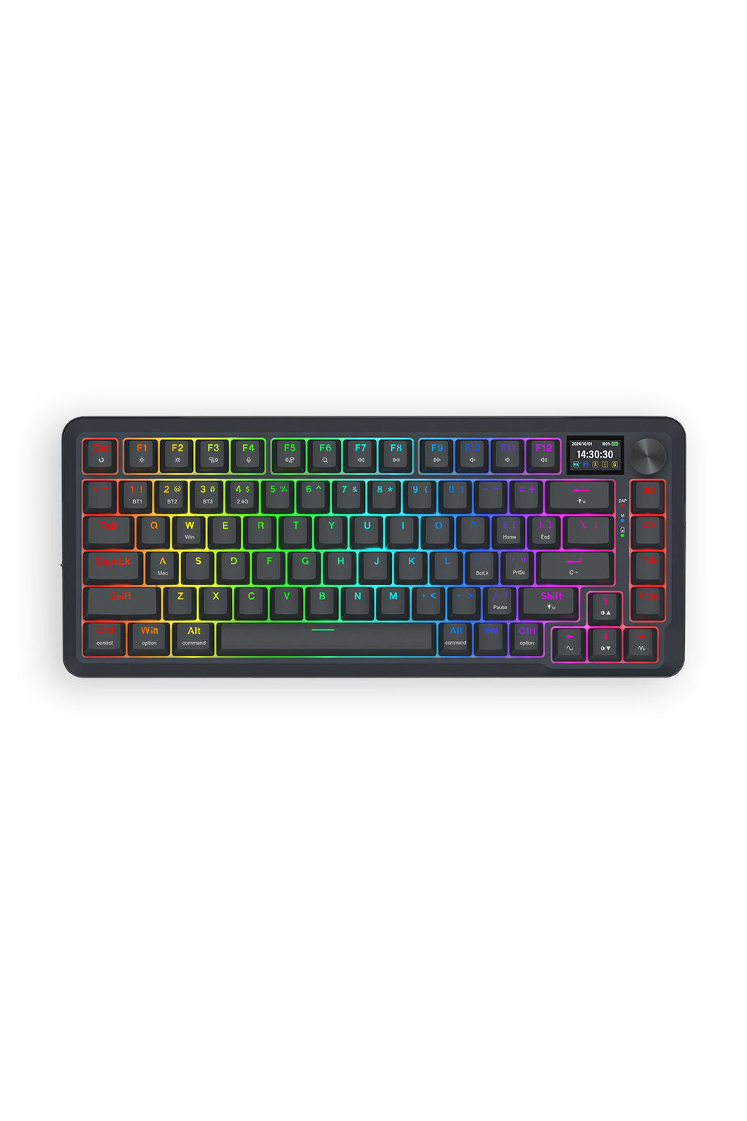 Redragon K708RGB-Pro Fleact Black 75% LCD Mechanical Keyboard