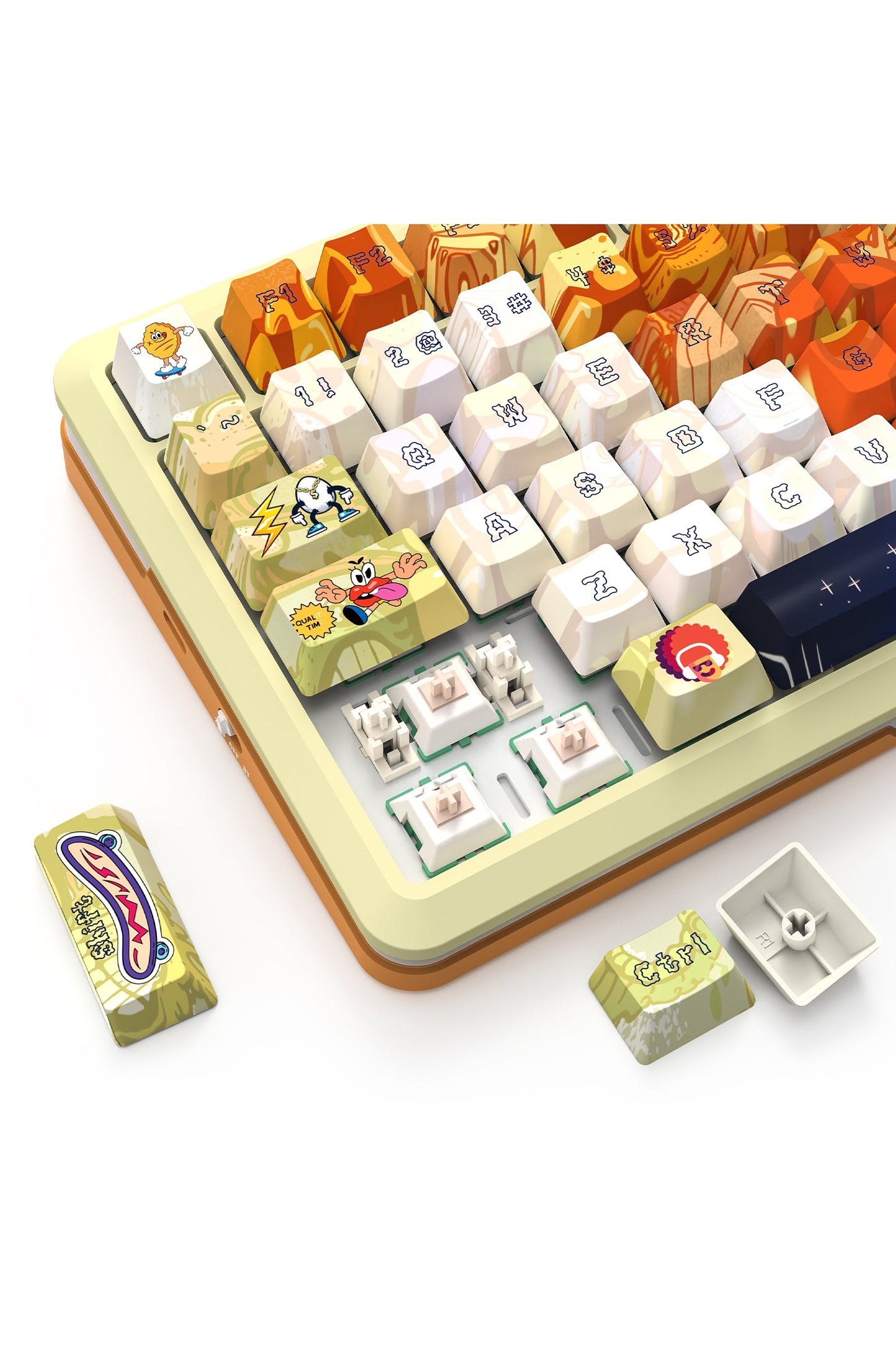 REDRAGON - K708GF-RGB-PRO Fleact 75% KB - yellow