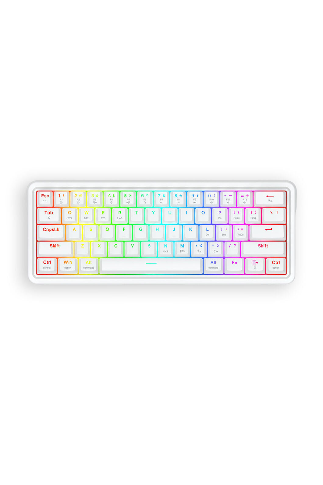 Redragon K730W RGB Pro Draconic V2 White 60% Gasket Wireless Mechanical Keyboard