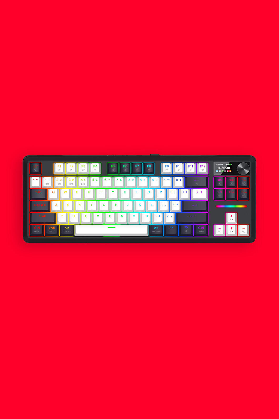 REDRAGON - K746WB-RGB-PRO WildslashLCD KB - black
