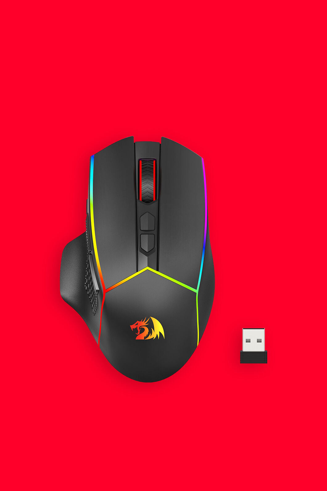 REDRAGON - M814RGB-PRO Axe Pro Mouse - black