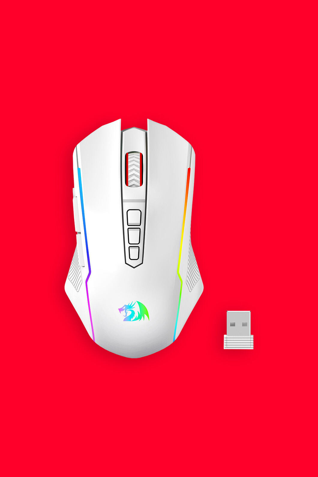 REDRAGON - M914-W-RGB NIX 3Mode Mouse - white