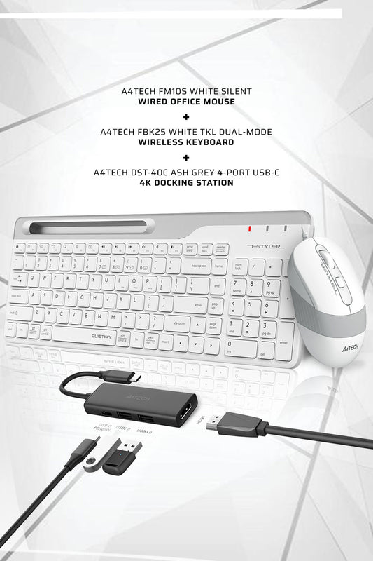Electronic Rebellion A4Tech FM10S + FBK25 + DST-40C Office Bundle