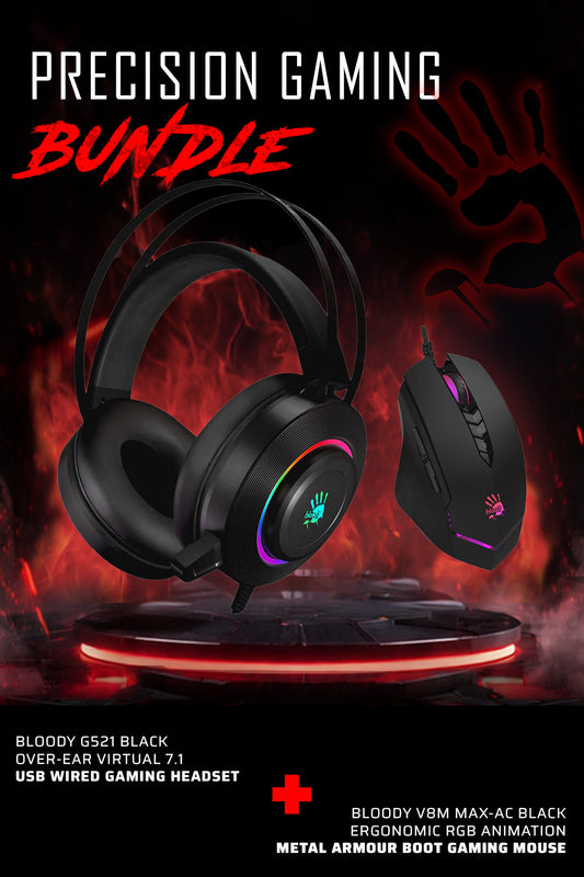 Electronic Rebellion Bloody V8M Max-AC + G521 Gaming Bundle