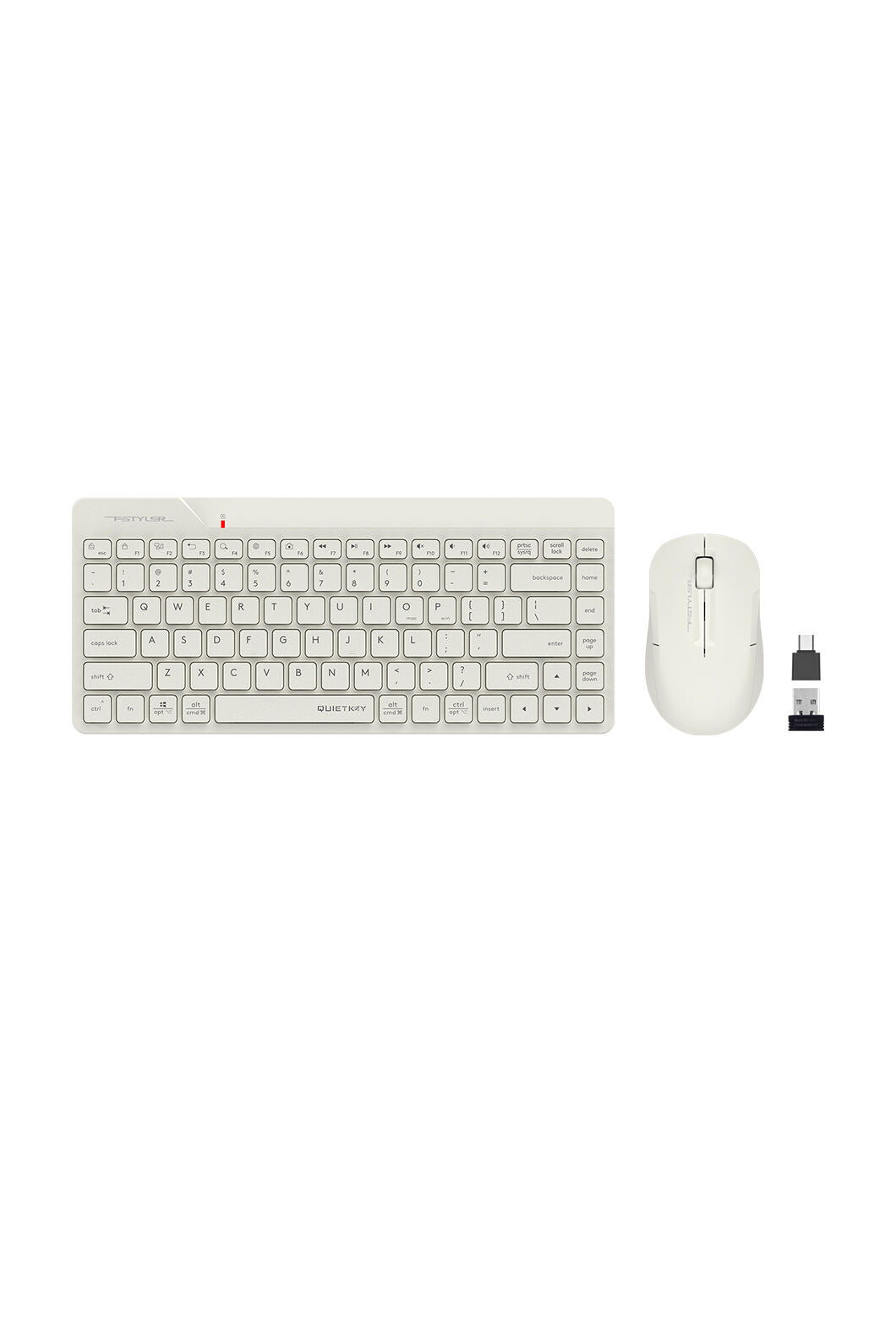 A4Tech FG2200 Air2 Beige Compact Silent Wireless Keyboard & Mouse Combo ...