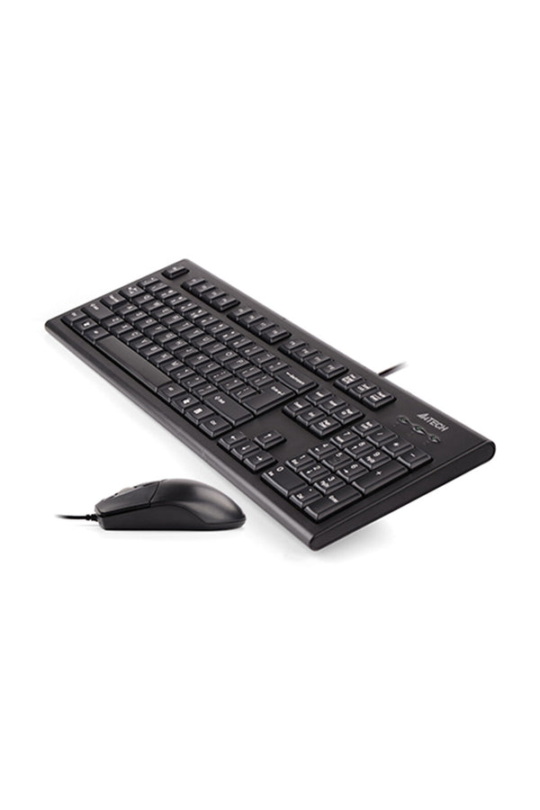 A4Tech - A4Tech KR-8572S Black Full-Size Silent Comfort Keyboard & Mouse Combo - black