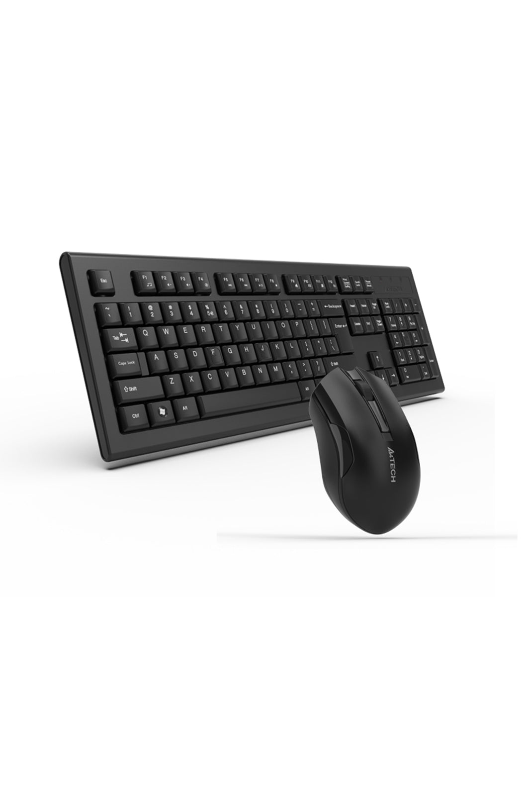 A4Tech - A4Tech 3330NS Black Full Size Wireless Silent Keyboard and Mouse Combo - black