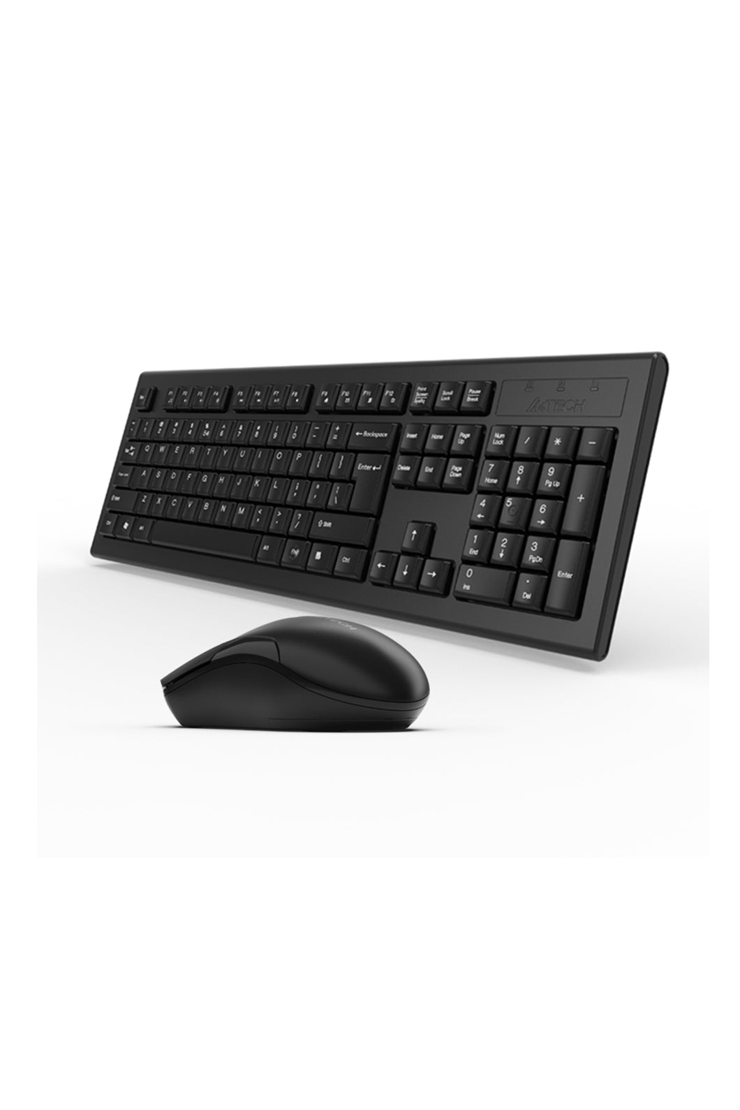 A4Tech - A4Tech 3330NS Black Full Size Wireless Silent Keyboard and Mouse Combo - black
