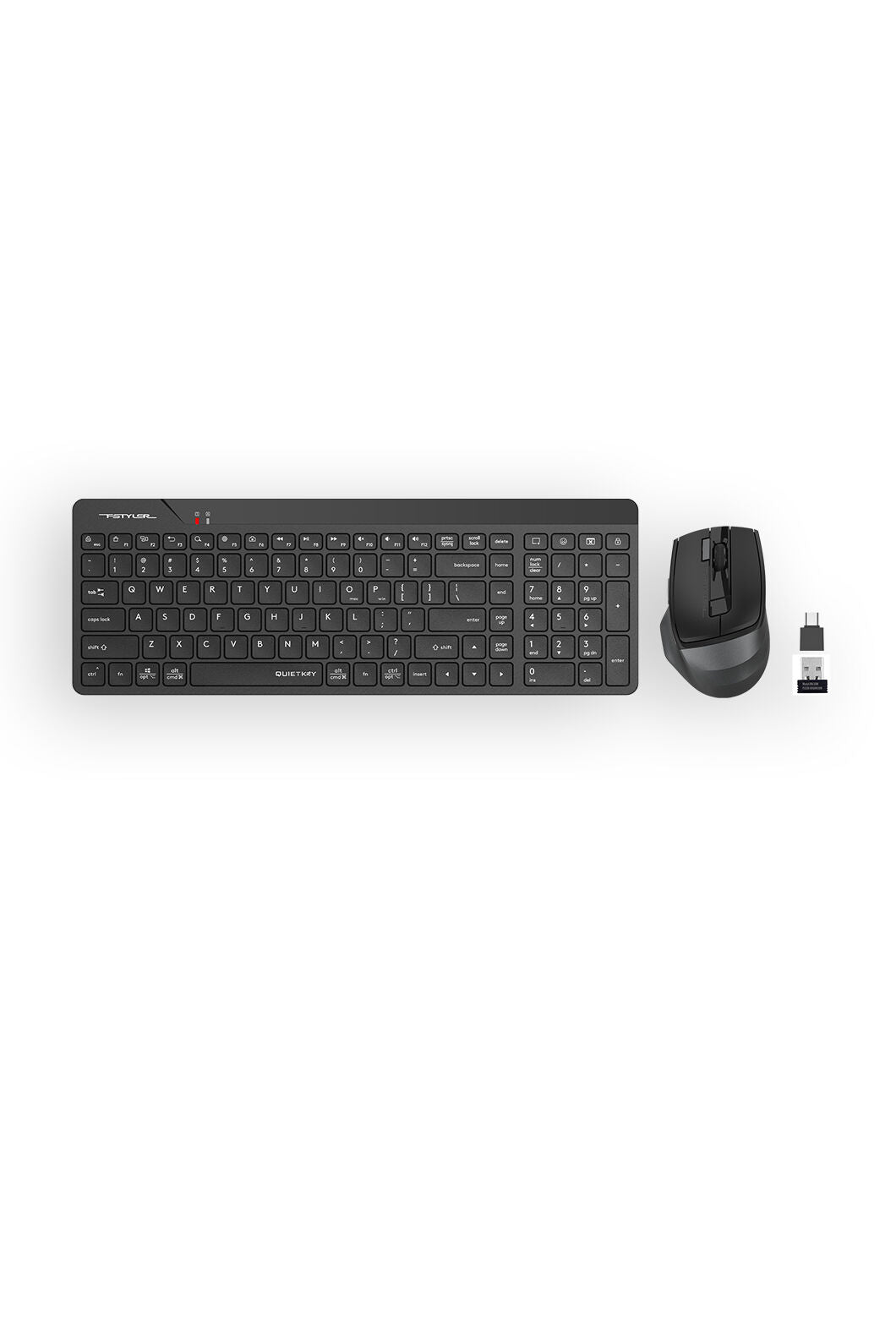 A4Tech - FG2400 Air2 QuietKey Combo-Black - black