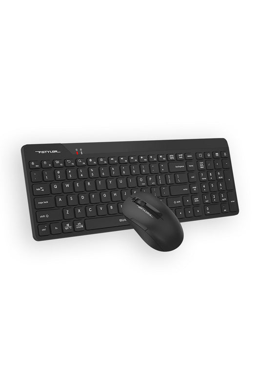 A4Tech - A4Tech FG2300 Air2 Black QuietKey Wireless Keyboard & Air Mouse Combo - black
