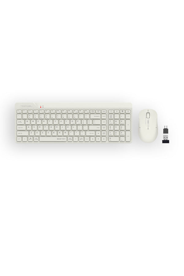 A4Tech - A4Tech FG2300 Air2 Beige QuietKey Wireless Keyboard & Air Mouse Combo - beige