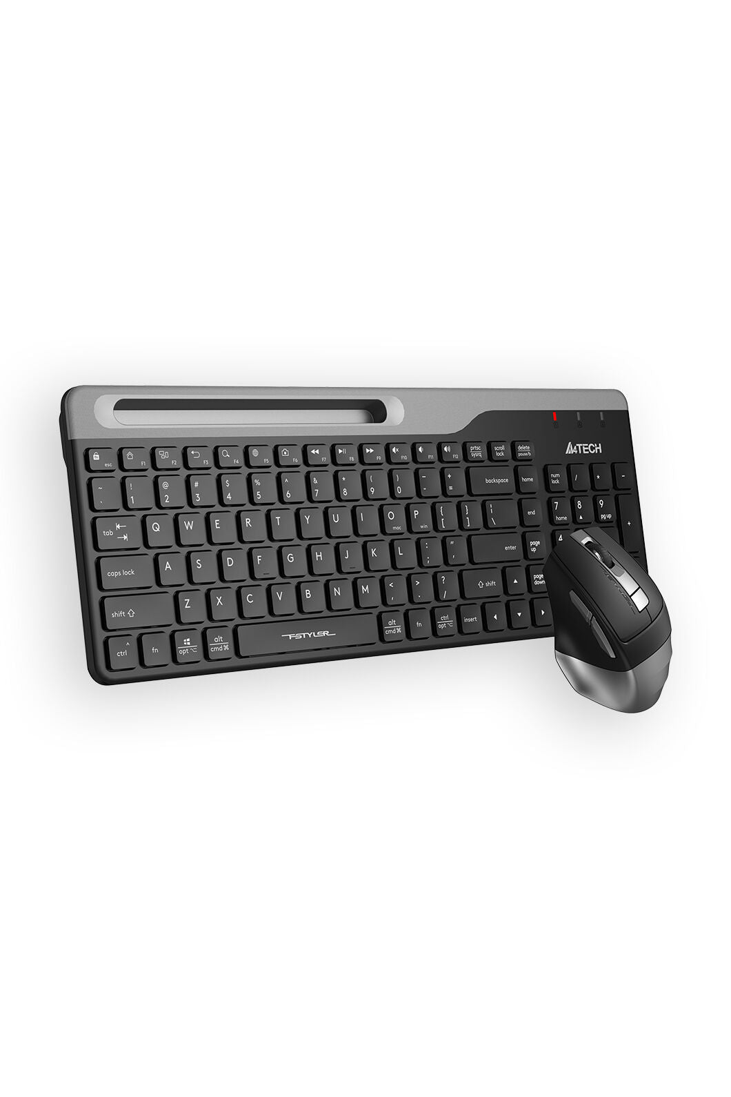 A4Tech - A4Tech FB2535C Grey Dual-Mode Wireless Keyboard & Rechargeable Mouse Combo - grey