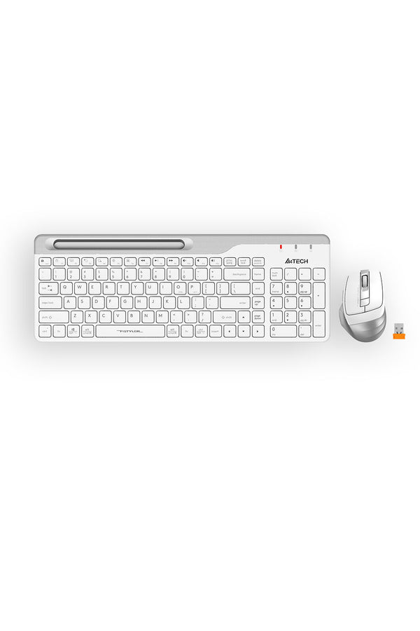 A4Tech - A4Tech FB2535C White Dual-Mode Wireless Keyboard & Rechargeable Mouse Combo - white