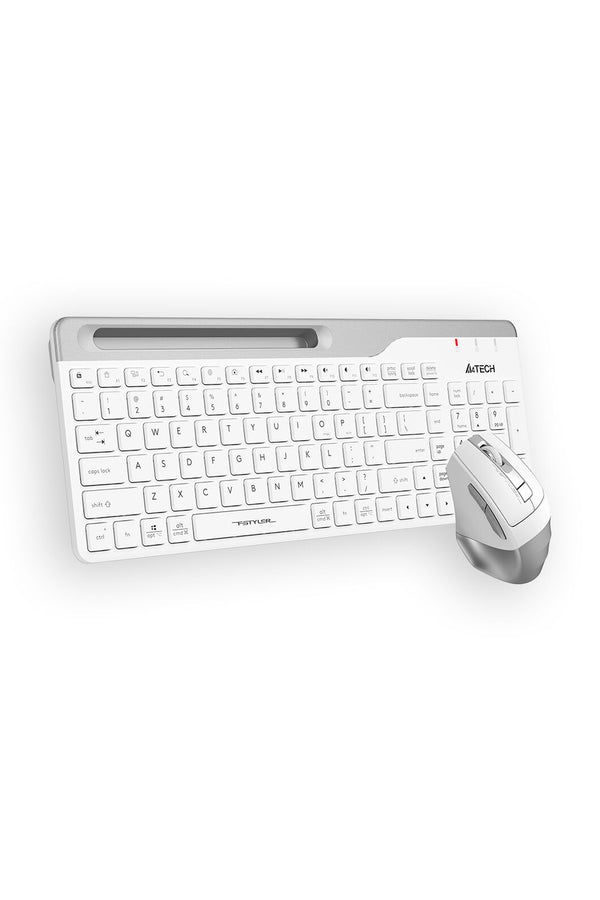 A4Tech - A4Tech FB2535C White Dual-Mode Wireless Keyboard & Rechargeable Mouse Combo - white