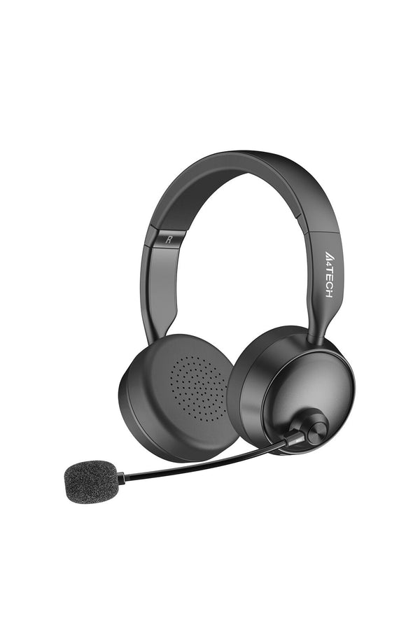 A4Tech - A4Tech BH235 Black Over-Ear Wireless Noise-Cancelling Bluetooth Headset - black