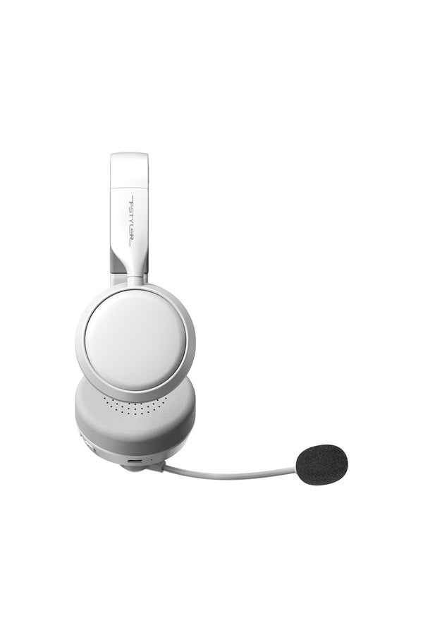 A4Tech - A4Tech BH235 White Over-Ear Wireless Noise-Cancelling Bluetooth Headset - white