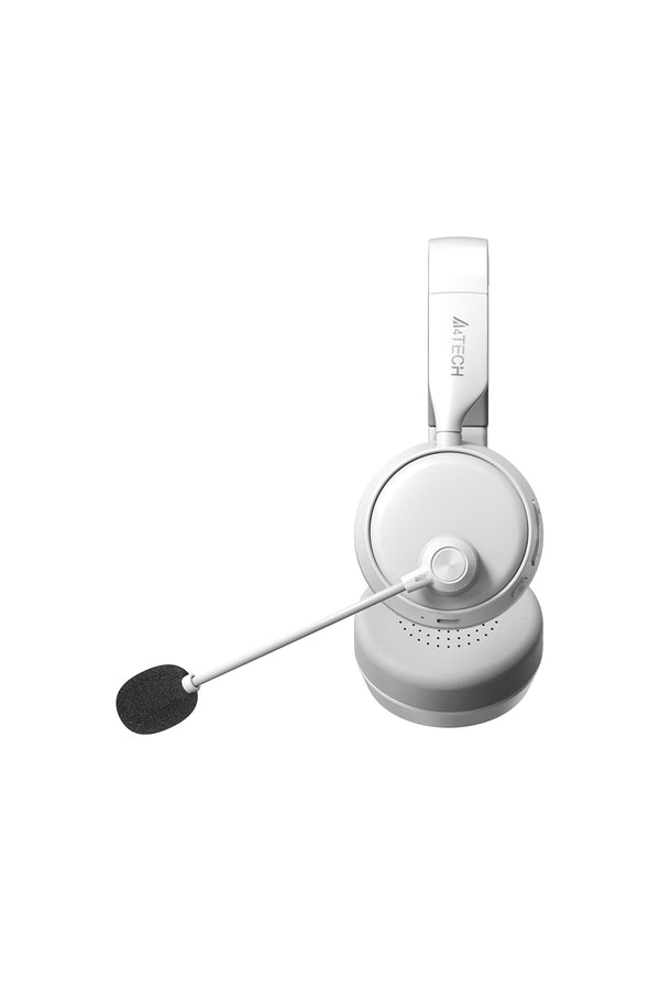 A4Tech - A4Tech BH235 White Over-Ear Wireless Noise-Cancelling Bluetooth Headset - white