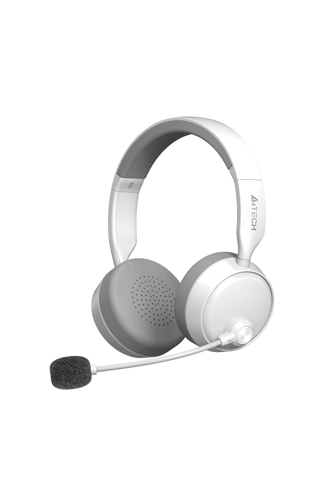 A4Tech - A4Tech BH235 White Over-Ear Wireless Noise-Cancelling Bluetooth Headset - white