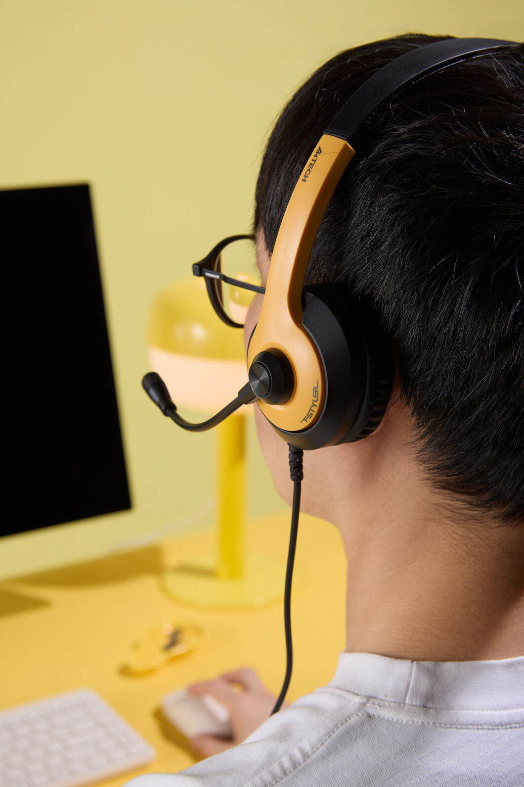 A4Tech - FH100U Wired Stereo Headset - bumblebee