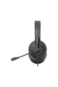 A4Tech - A4Tech HU-10 Black On-Ear Lightweight Stereo USB Headset - black