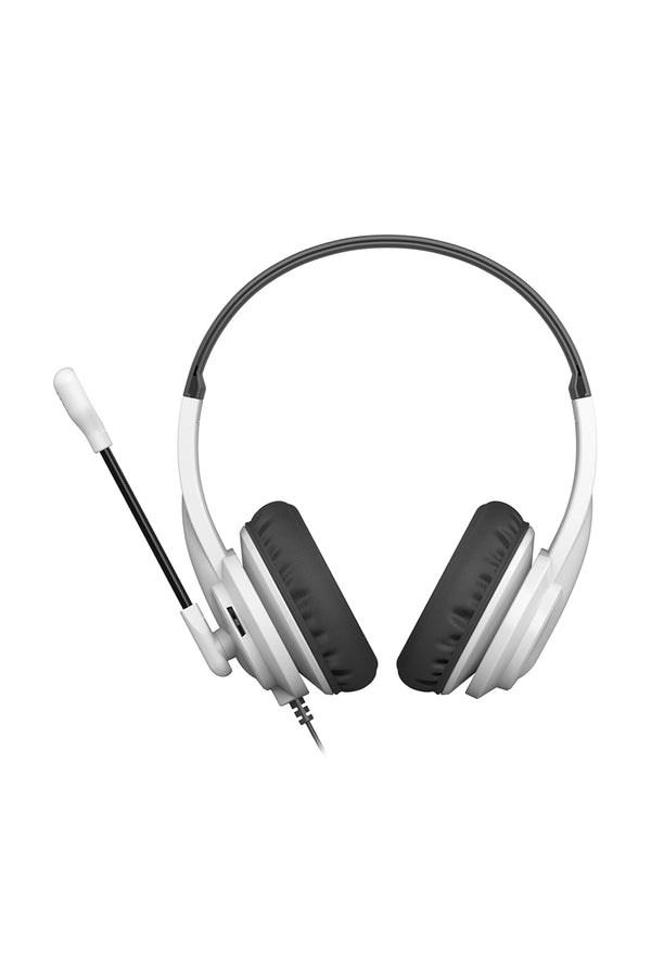 A4Tech - A4Tech HU-10 Black & White On-Ear Lightweight Stereo USB Headset - black-white