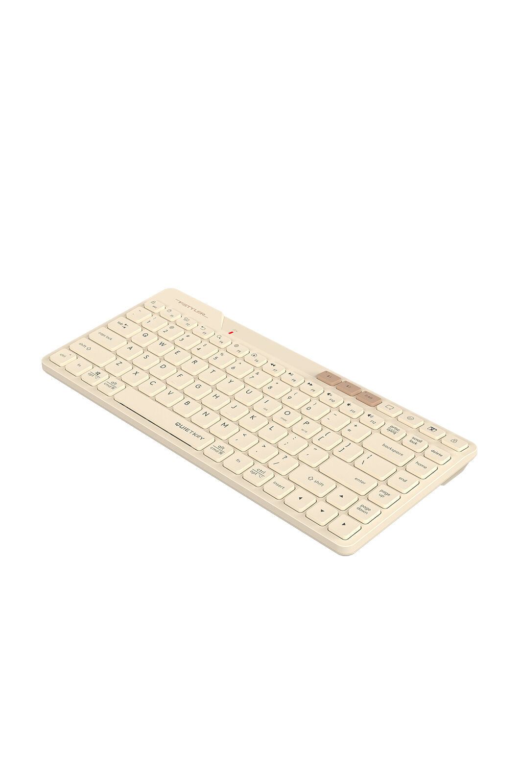 A4Tech - FBK26C AS Recharge Cmpct KB - cafe-latte