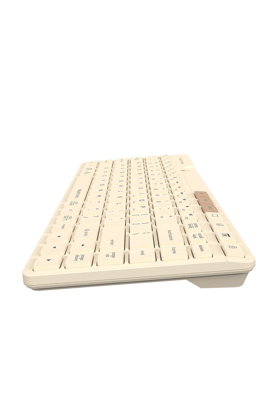 A4Tech - FBK26C AS Recharge Cmpct KB - cafe-latte