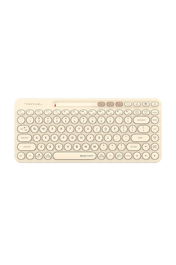 A4Tech - FBK36C AS Recharge Cmpct KB - cafe-latte