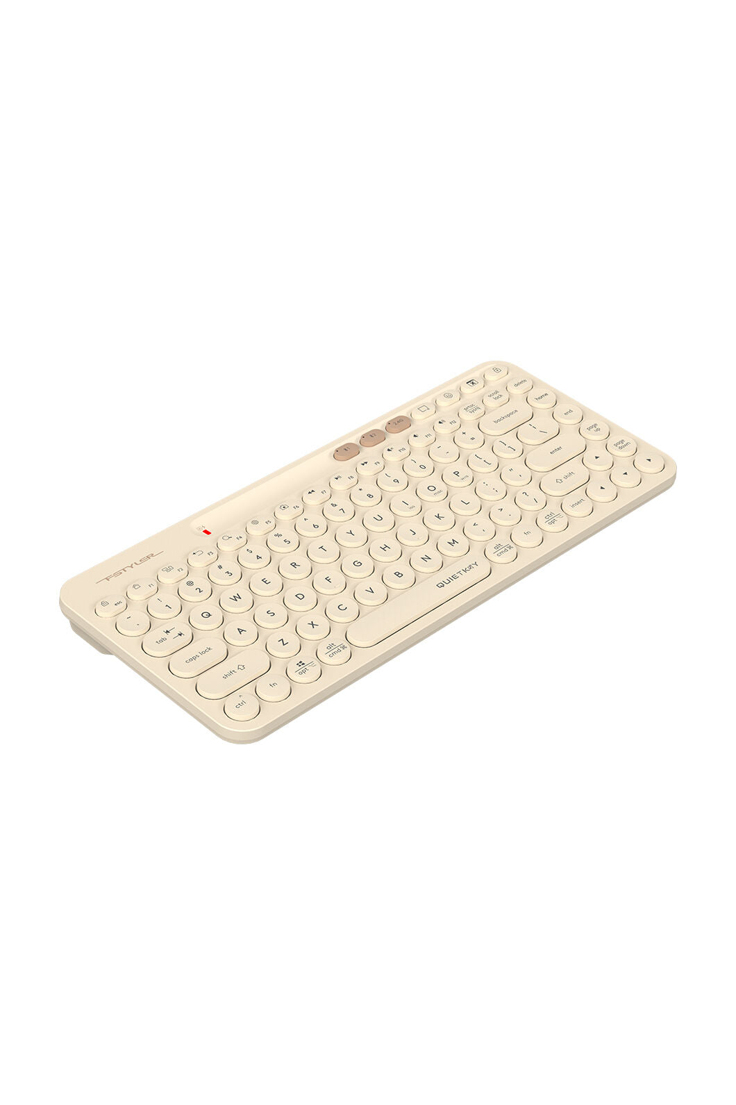 A4Tech - FBK36C AS Recharge Cmpct KB - cafe-latte