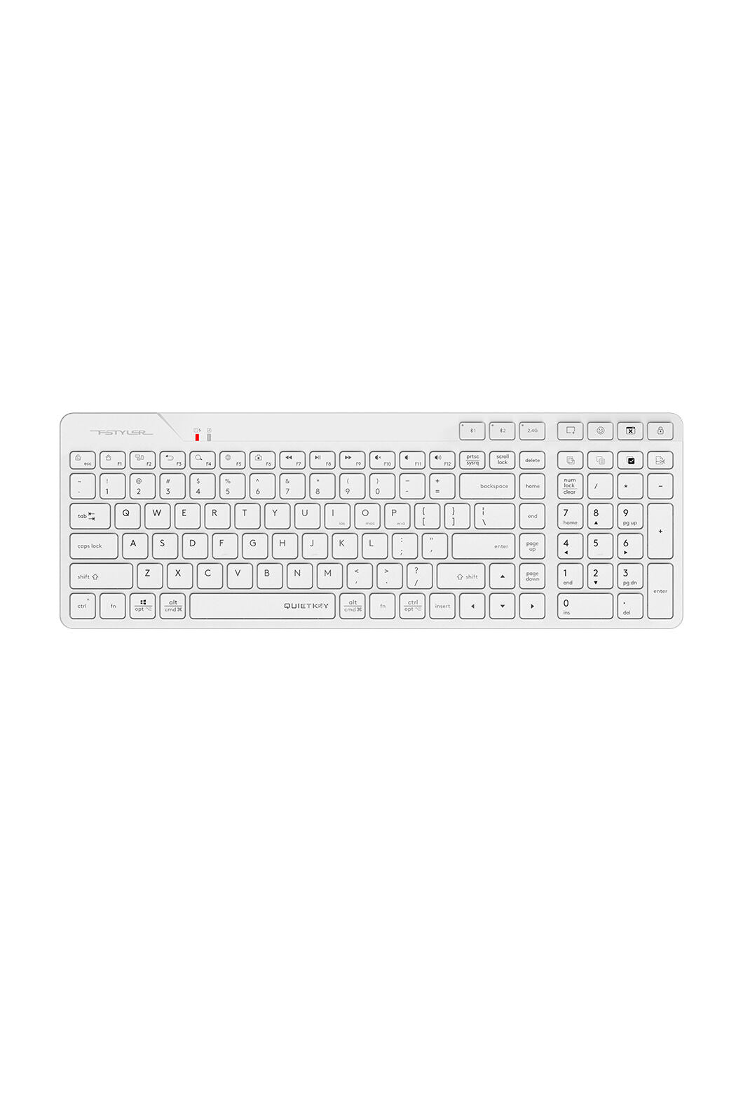 A4Tech - FBK27C AS Recharge TKL KB - white