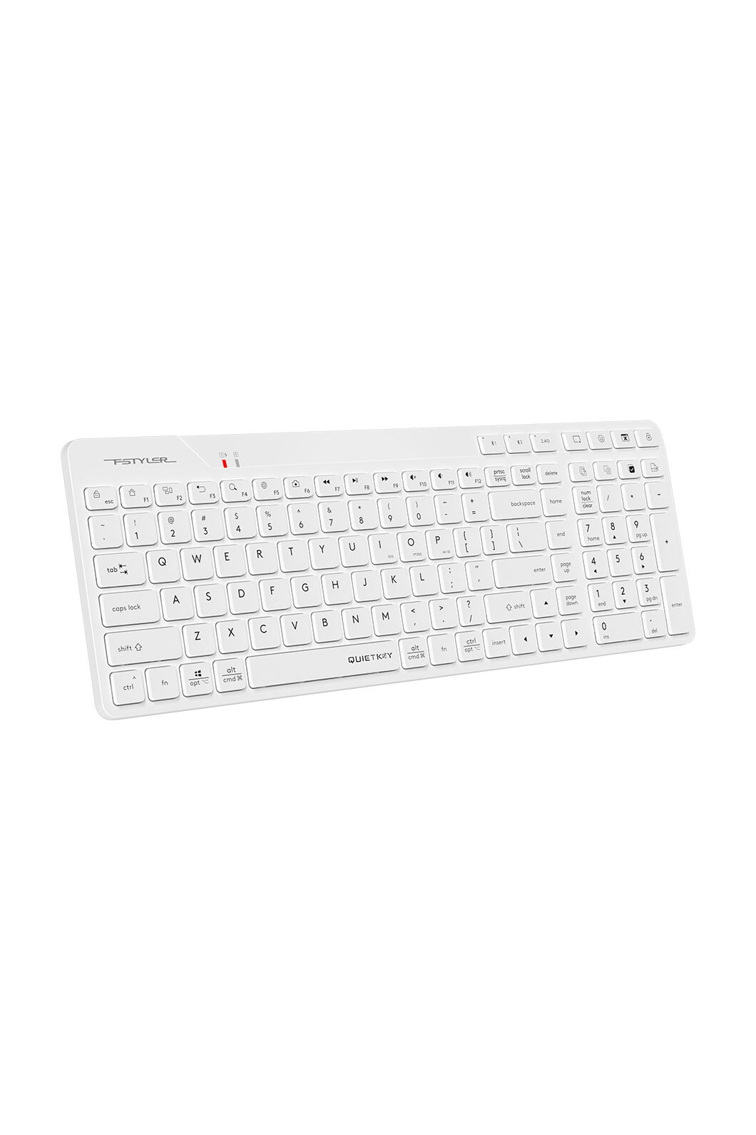 A4Tech - FBK27C AS Recharge TKL KB - white