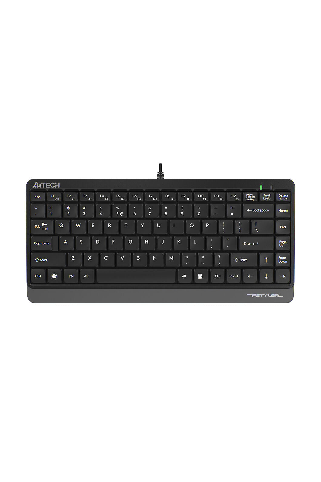 A4Tech - A4Tech FK11 Grey Compact Wired Keyboard - grey
