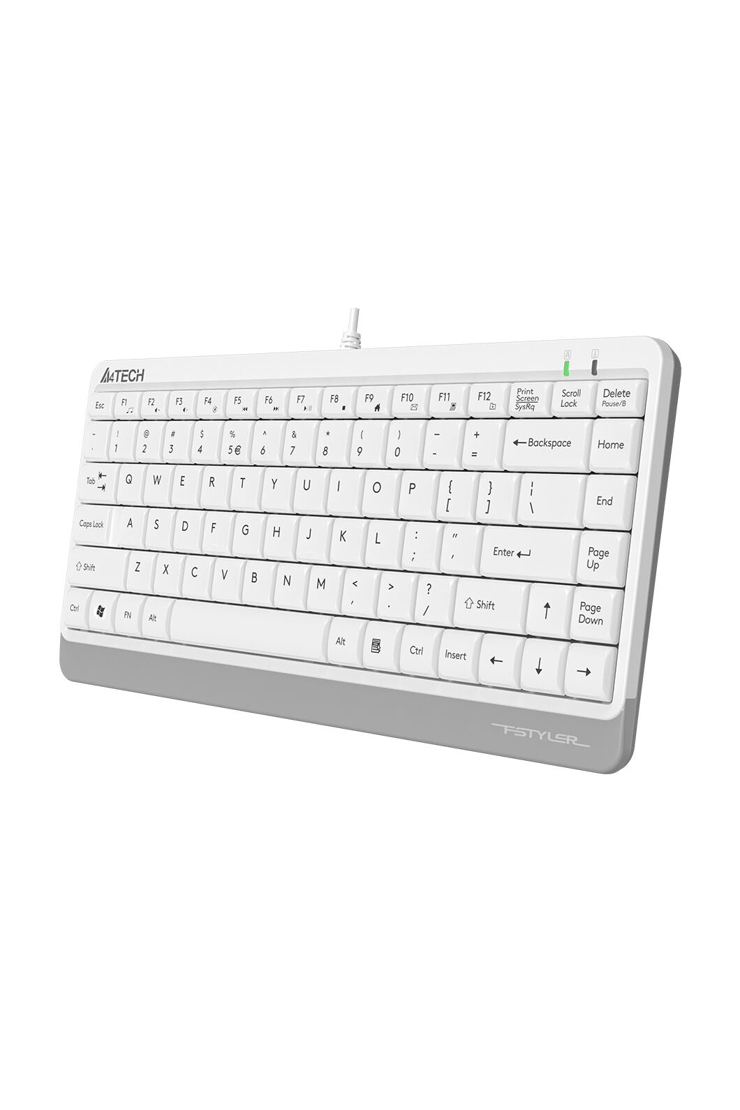 A4Tech - A4Tech FK11 White Compact Wired Keyboard - white