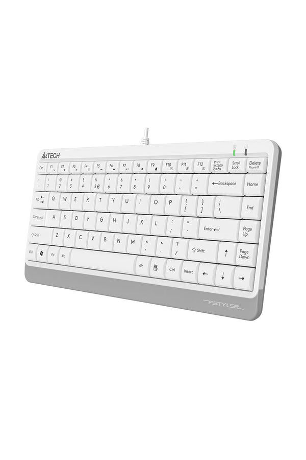 A4Tech - A4Tech FK11 White Compact Wired Keyboard - white