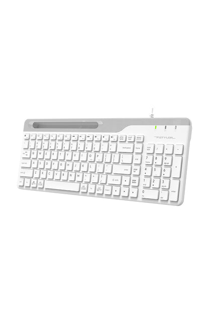 A4Tech - FK25 MMedia 2Sect. TKL KB - white