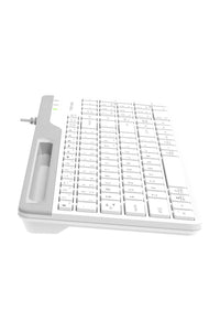 A4Tech - A4Tech FK25 White TKL 2-Section Multimedia Wired Keyboard - white