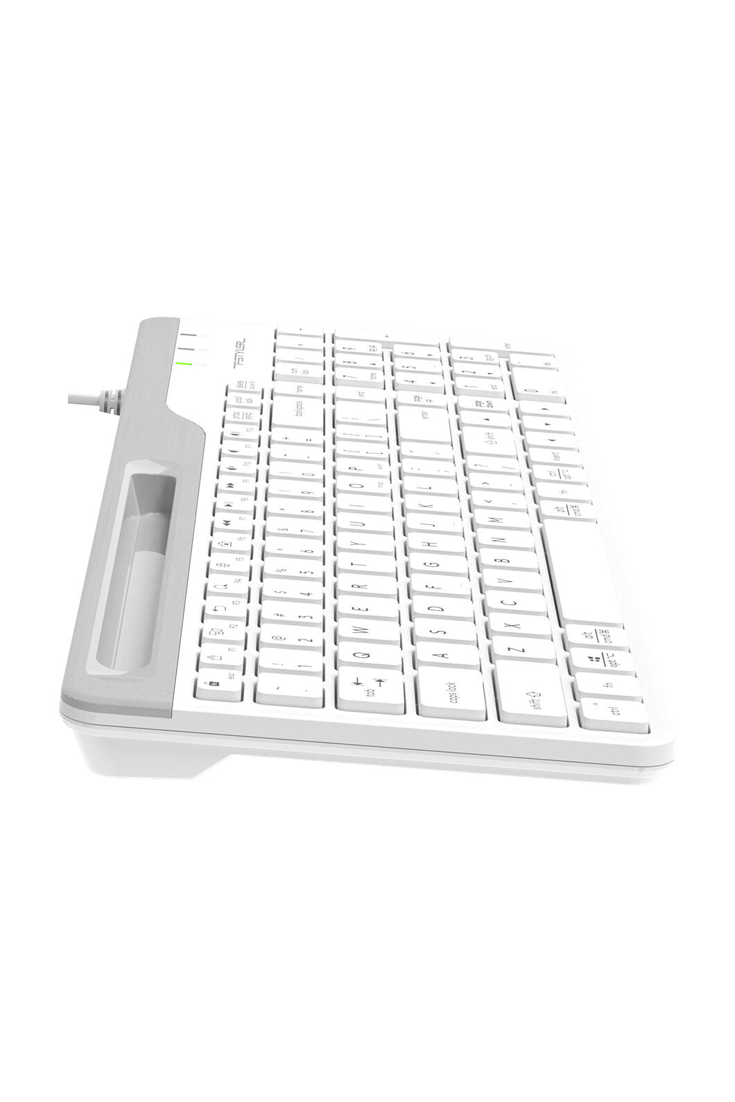 A4Tech - A4Tech FK25 White TKL 2-Section Multimedia Wired Keyboard - white