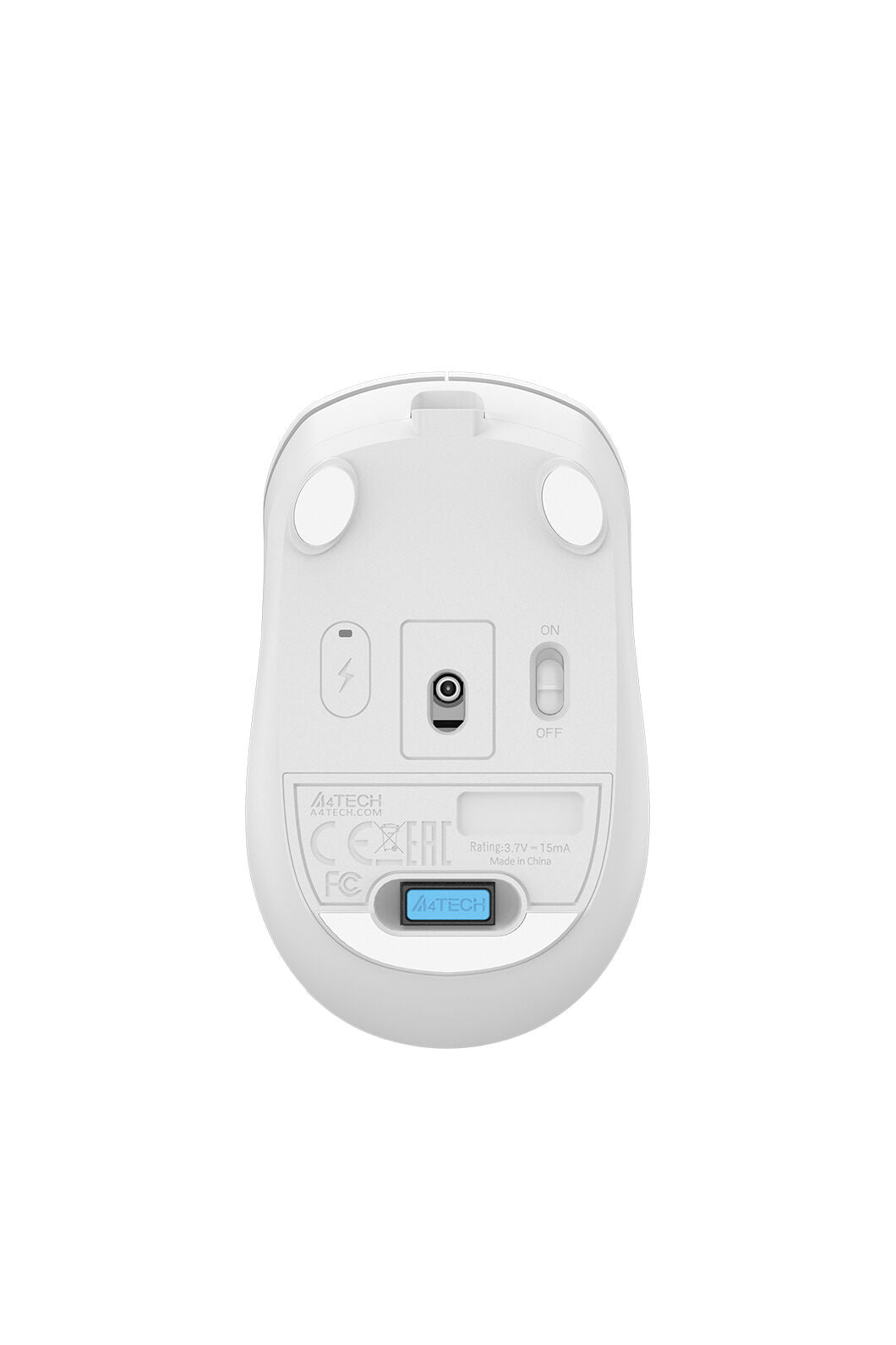 A4Tech - A4Tech FG15CS Air2 White Compact Dual-Mode Silent Wireless Mouse - white