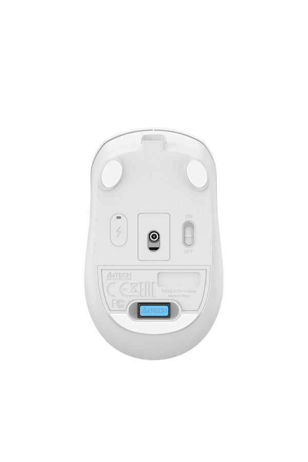 A4Tech - A4Tech FG15CS Air2 White Compact Dual-Mode Silent Wireless Mouse - white