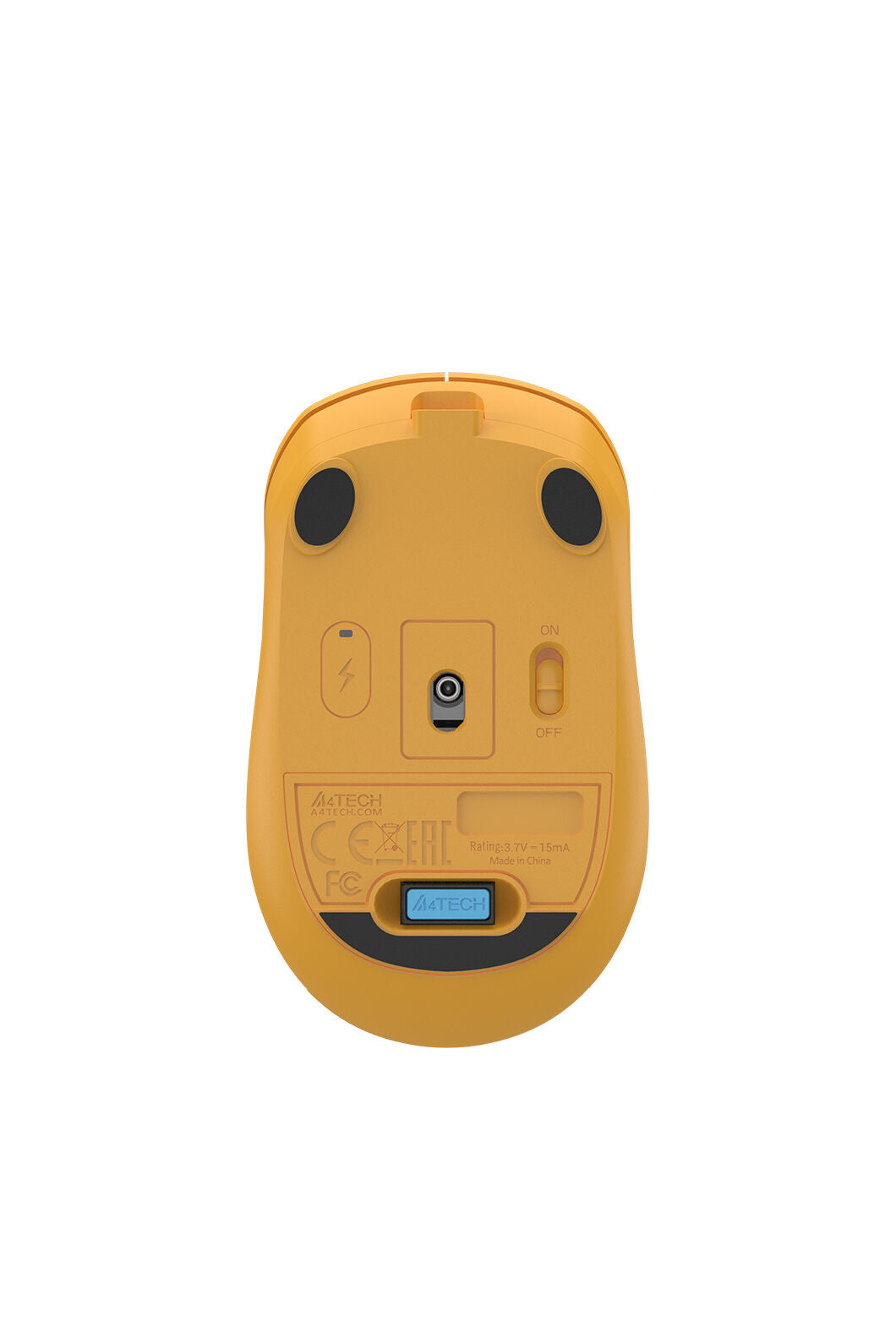 A4Tech - A4Tech FG15CS Air2 Yellow Compact Dual-Mode Silent Wireless Mouse - yellow