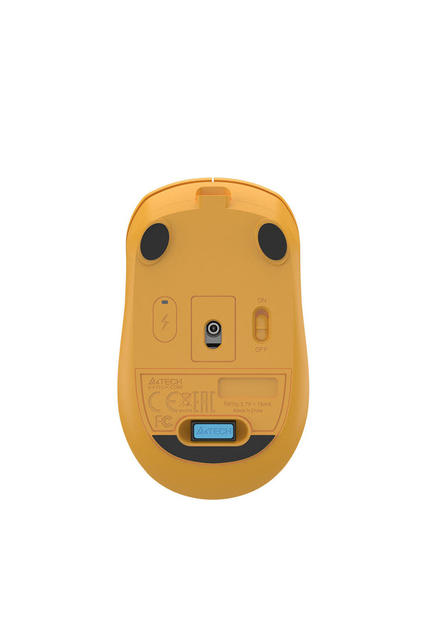A4Tech - A4Tech FG15CS Air2 Yellow Compact Dual-Mode Silent Wireless Mouse - yellow