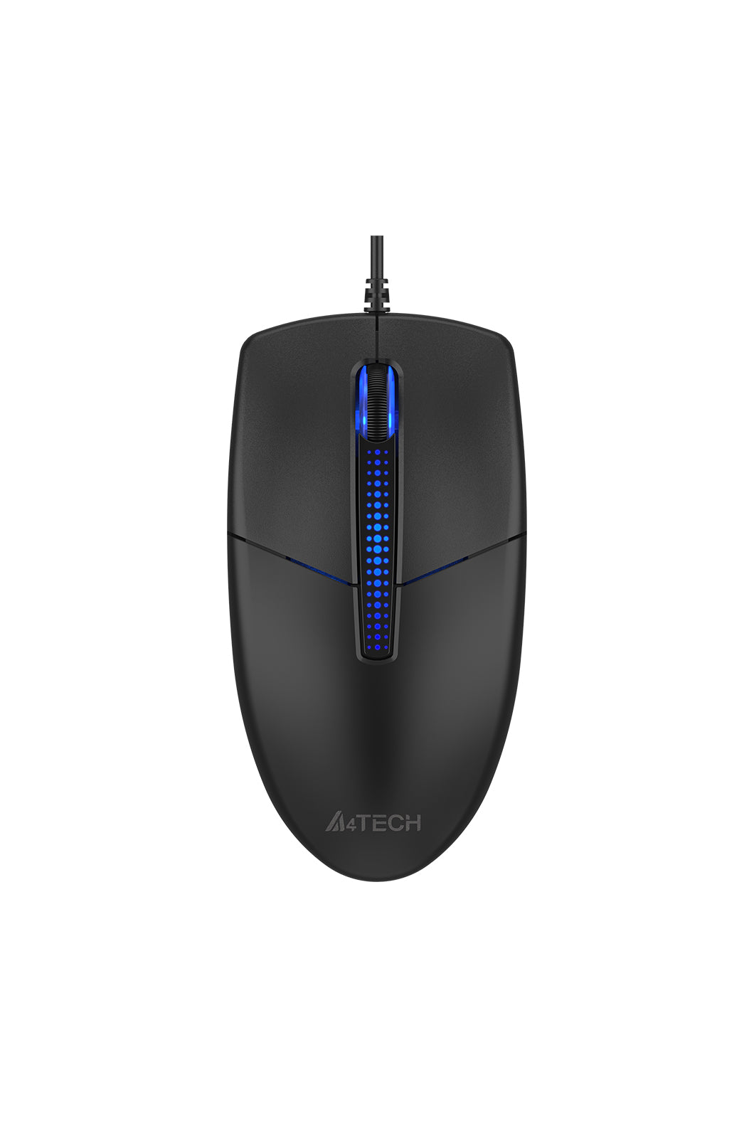 A4Tech - A4Tech N-530S Black Full-Size Illuminate Silent Wired Optical Mouse - black