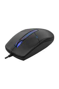 A4Tech - A4Tech N-530S Black Full-Size Illuminate Silent Wired Optical Mouse - black