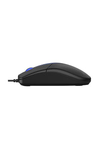A4Tech - A4Tech N-530S Black Full-Size Illuminate Silent Wired Optical Mouse - black