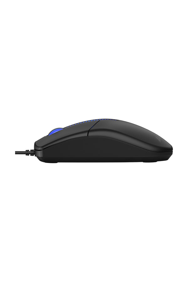 A4Tech - A4Tech N-530S Black Full-Size Illuminate Silent Wired Optical Mouse - black